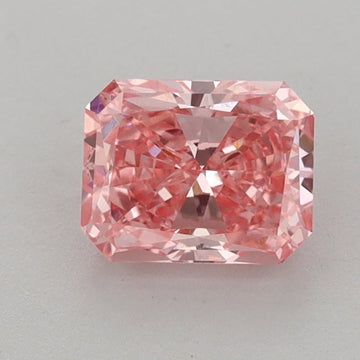 Premium 0.97 CT Radiant Shape Fancy Vivid Pink Color VS2 Clarity Lab Grown Diamond For That Smile