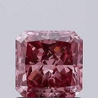 Fantastic Fancy Deep Pink Color VS1 Clarity 1.00 CT Radiant Shape Moissanite Diamond For Custom Ring