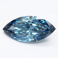 Experience Luxury VVS2 Clarity 1.35 CT Marquise Shape Fancy Vivid Blue Color Moissanite Diamond For Engagement Ring