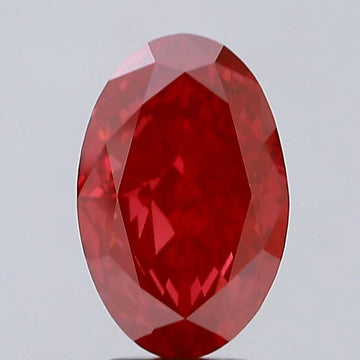 Dazzling 5.21 CT Oval Shape Fancy Vivid Red Color VS1 Clarity Moissanite Diamond For Gift Ring