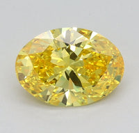 Unique Of 0.97 CT Oval Shape Fancy Vivid Yellow Color VS1 Clarity Lab Grown Diamond For Wedding Ring