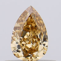 Affordable 0.41 CT Pear Shape Fancy Light Brown Color VVS1 Clarity Lab Grown Diamond For Found Time