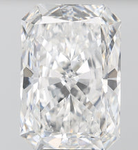 Latest 8.04 CT Radiant Shape E Color SI1 Clarity Lab grown Diamond For Light Remains