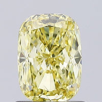 Minimalist VS2 Clarity 1.03 CT Cushion Shape Fancy Yellow Color Moissanite Diamond For Special one Ring