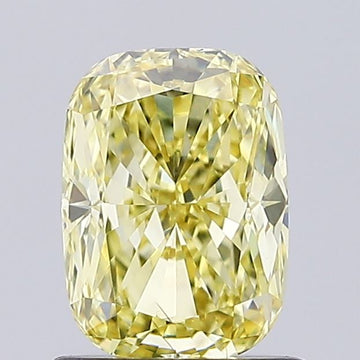 Minimalist VS2 Clarity 1.03 CT Cushion Shape Fancy Yellow Color Moissanite Diamond For Special one Ring