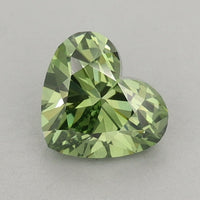 Perfect Of 0.92 CT Heart Shape Fancy Vivid Green Color VS1 Clarity Lab Grown Diamond For Custom Ring