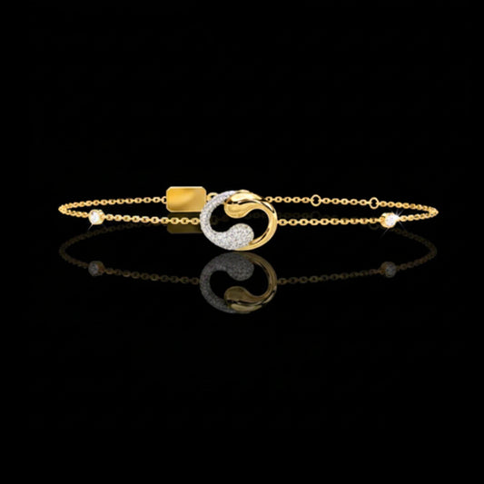 1.40 TCW Contemporary Fine Jewelry Gold Geometric Lab Diamond Bracelet For Women By Ivevar