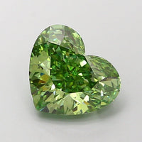 Luxury 2.12 CT Heart Shape Fancy Vivid Green Color VS1 Clarity Moissanite Diamond For Custom Ring
