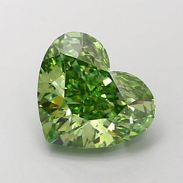 Luxury 2.12 CT Heart Shape Fancy Vivid Green Color VS1 Clarity Moissanite Diamond For Custom Ring