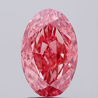 Experience Luxury Of 2.51 CT Oval Shape Fancy Vivid Pink Color VS2 Clarity Lab Grown Diamond For Early Sky