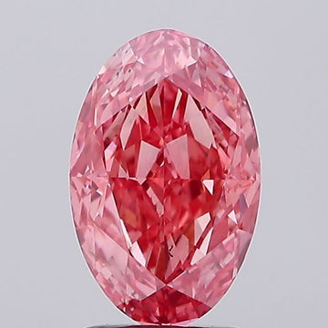 Experience Luxury Of 2.51 CT Oval Shape Fancy Vivid Pink Color VS2 Clarity Lab Grown Diamond For Early Sky