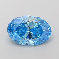 Stylish Of 2.52 CT Oval Shape Fancy Vivid Blue Color VS2 Clarity Moissanite Diamond For One Sky