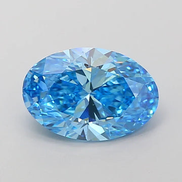 Stylish Of 2.52 CT Oval Shape Fancy Vivid Blue Color VS2 Clarity Moissanite Diamond For One Sky