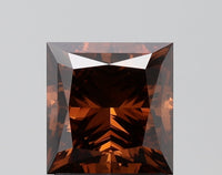 Great 3.00 CT Princess Shape Fancy Deep Orange Color VS1 Clarity Moissanite Diamond For Anniversary Ring