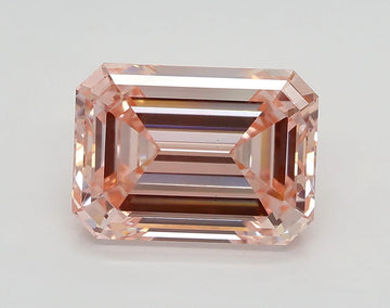 Luxury Of 3.03 CT Emerald Shape Fancy Intense Pink Color VS2 Clarity Lab Grown Diamond For First Rain