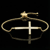 0.40 TCW Ethically Round Cut Lab Diamond Paver Adjustable Bracelet Ivevar Jewelry By Ivevar
