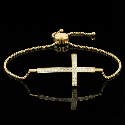 0.40 TCW Ethically Round Cut Lab Diamond Paver Adjustable Bracelet Ivevar Jewelry By Ivevar