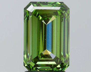 Minimalist Of 3.00 CT Emerald Shape Fancy Vivid Green Color VS2 Clarity Moissanite Diamond For Sweet Air