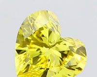 Affordable Of 0.70 CT Heart Shape Fancy Vivid Yellow Color VS1 Clarity Lab Grown Diamond For Custom Luxury