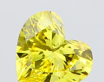 Affordable Of 0.70 CT Heart Shape Fancy Vivid Yellow Color VS1 Clarity Lab Grown Diamond For Custom Luxury