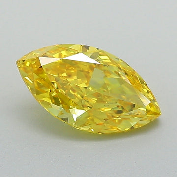 Luxury Of 0.90 CT Marquise Shape Fancy Vivid Yellow Color VS1 Clarity Lab Grown Diamond For Special One