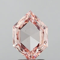 Luxury VS2 Clarity 1.64 CT Rose Cut Shape Fancy Pink Color Moissanite Diamond For Custom Ring