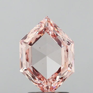 Luxury VS2 Clarity 1.64 CT Rose Cut Shape Fancy Pink Color Moissanite Diamond For Custom Ring