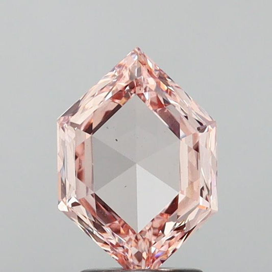 Luxury VS2 Clarity 1.64 CT Rose Cut Shape Fancy Pink Color Moissanite Diamond For Custom Ring