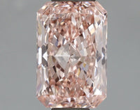 Elegant 0.99 CT Radiant Shape Fancy Intense Pink Color VS2 Clarity Lab Grown Diamond For Light Remains