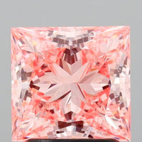 Classic Princess Shape 2.04 CT VS2 Clarity Fancy Vivid Pink Color Lab grown Diamond For Wedding Ring