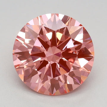 Beautiful 2.05 CT Round Shape Fancy Vivid Pink Color VS2 Clarity Moissanite Diamond For Surprise Ring