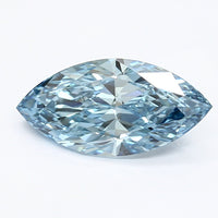 Trendy Marquise Shape Fancy Vivid Blue Color 1.16 CT VS1 Clarity Lab grown Diamond For Wedding Ring