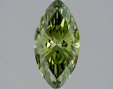 Trendy 1.03 CT Marquise Shape Fancy Vivid  Yellowish Green Color VVS2 Clarity Moissanite Diamond For Custom Ring