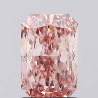 Sustainable 1.50 CT Radiant Shape Fancy Vivid Pink Color VS1 Clarity Lab Grown Diamond For One Touch