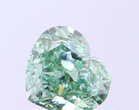 Dazzling Fancy Vivid Green Color VS1 Clarity 0.50 CT Heart Shape Moissanite Diamond For her Ring