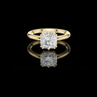 2.00 CT Dazzling Hidden Halo Lab Grown Radiant Cut Diamond Ring For Cocktail Party