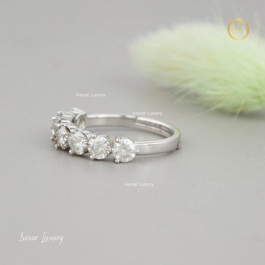 Bespoke 925 Silver Lab Grown Diamond Engagement Ring by Ivevar