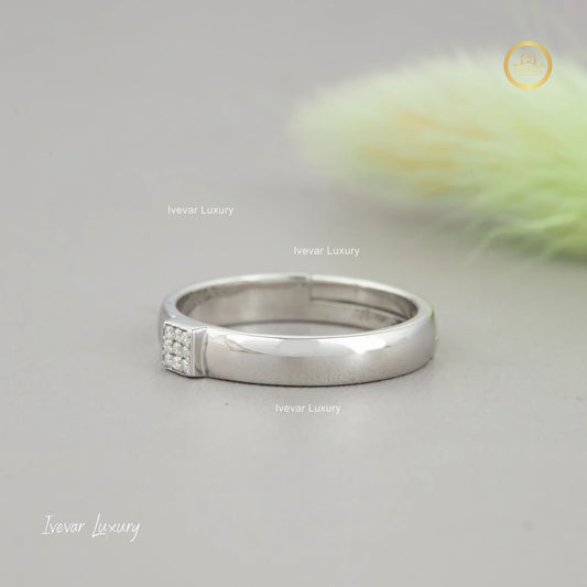 Custom 925 Silver Lab Grown Diamond Engagement Ring by Ivevar