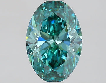 Perfect Fancy Vivid Bluish Green Color VVS2 Clarity 1.02 CT Oval Shape Moissanite Diamond For Party Ring