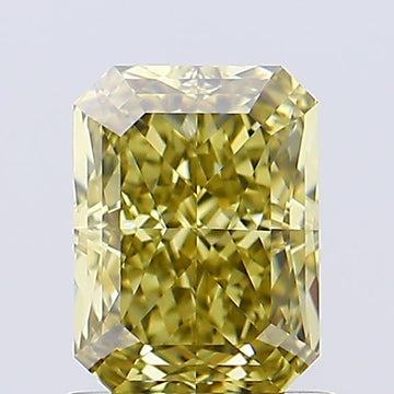 Minimalist 1.17 CT Radiant Shape Fancy Grayish Yellow Color VVS2 Clarity Moissanite Diamond For Anniversary Ring