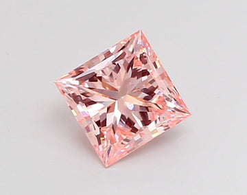 Elegant VVS2 Clarity Princess Shape 2.03 CT Fancy Intense Pink Color Lab grown Diamond For Birthday Ring