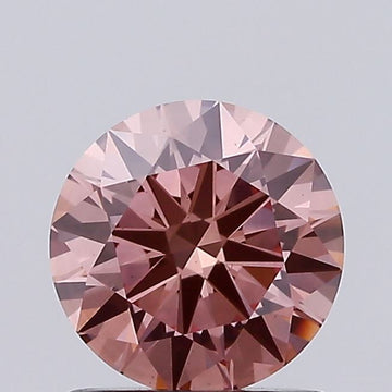 Stylish choice 1.00 CT Round Shape Fancy Brown Pink Color VS2 Clarity Lab Grown Diamond For Dear Time