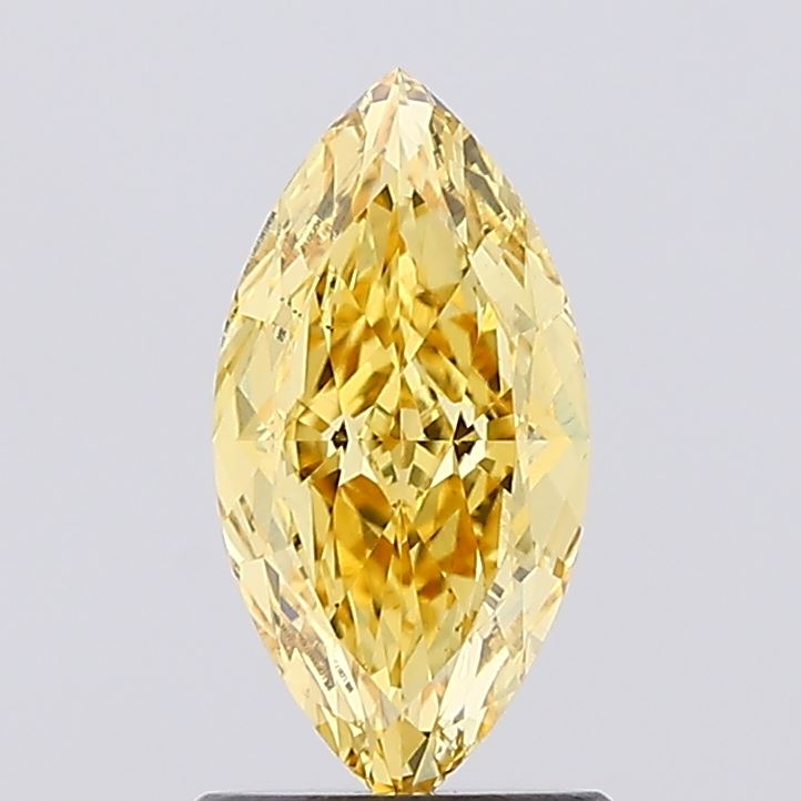 Latest Fancy Vivid Yellow Color VS1 Clarity 1.12 CT Marquise Shape Moissanite Diamond For Gift Ring
