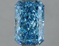 Great 1.52 CT Radiant Shape Fancy Vivid Blue Color VS1 Clarity Lab Grown Diamond For One Touch