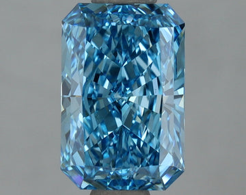 Great 1.52 CT Radiant Shape Fancy Vivid Blue Color VS1 Clarity Lab Grown Diamond For One Touch