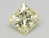 Stylish 1.01 CT Princess Shape Fancy Yellow Color VVS2 Clarity Lab Grown Diamond For Dear Time