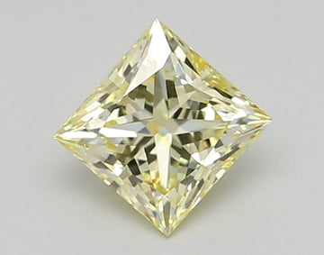 Stylish 1.01 CT Princess Shape Fancy Yellow Color VVS2 Clarity Lab Grown Diamond For Dear Time