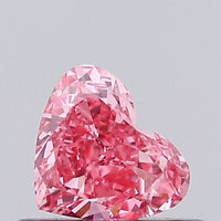 Timeless Heart Shape Fancy Vivid Pink Color 0.36 CT VVS2 Clarity Moissanite Diamond For Wedding Ring