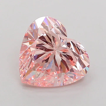 Luxury Of 3.01 CT Heart Shape Fancy Intense Pink Color VS2 Clarity Moissanite Diamond For Dear Time