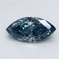 High Quality Marquise Shape 1.55 CT Fancy Vivid Blue Color VS2 Clarity Lab grown Diamond For her Ring